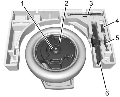 Removing the Spare Tire and Tools