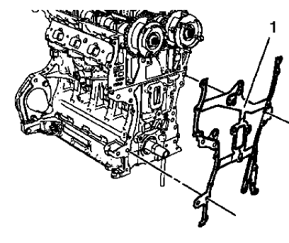 Fig. 50: Engine Front Cover Gasket