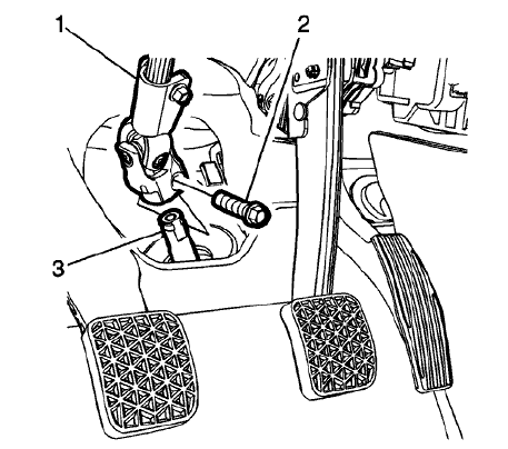 Fig. 140: Intermediate Steering Shaft And Bolt