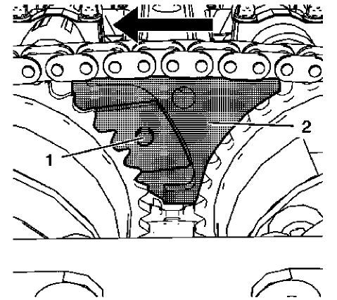 Fig. 251: Intake Camshaft Sprocket Gearing And Special Tool