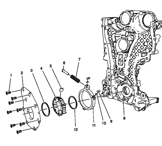 Fig. 3: Locating Engine Front Cover And Oil Pump Assembly Components (2 Of 2)