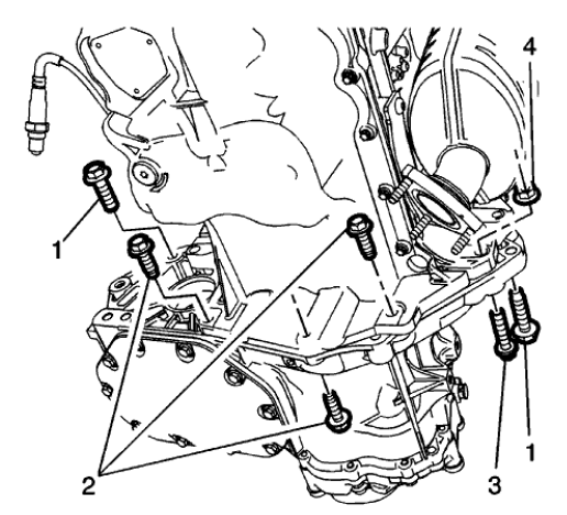 Fig. 157: Lower Transmission Bolts