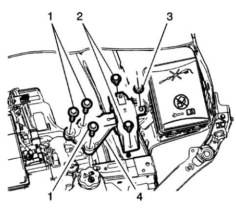 Fig. 161: Left Transmission Mount & Components