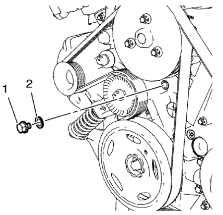 Fig. 256: Water Pump Drain Plug And Seal Ring
