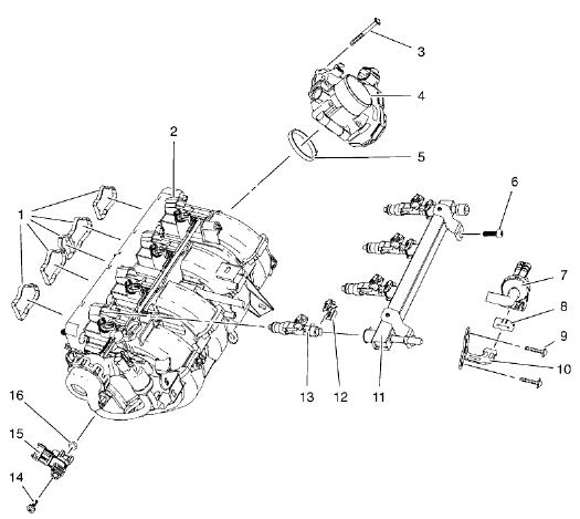 Fig. 5: Locating Intake Manifold Assembly Components - 1.4L LDD