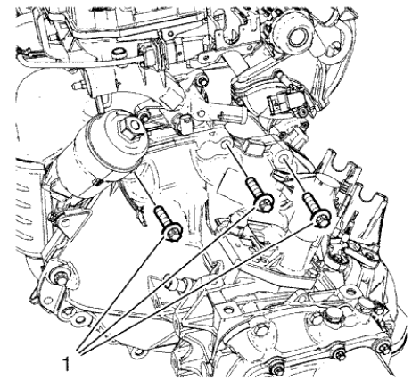 Fig. 164: Upper Transmission-To-Engine Bolts