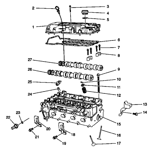 Fig. 6: Identifying Cylinder Head Assembly Components