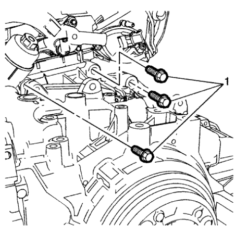 Fig. 166: Upper Transmission To Engine Bolts