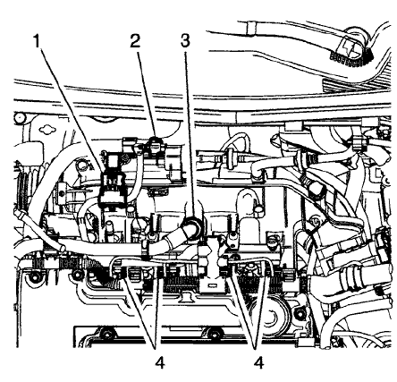 Fig. 42: PCV Hose And Wiring Harness Plugs