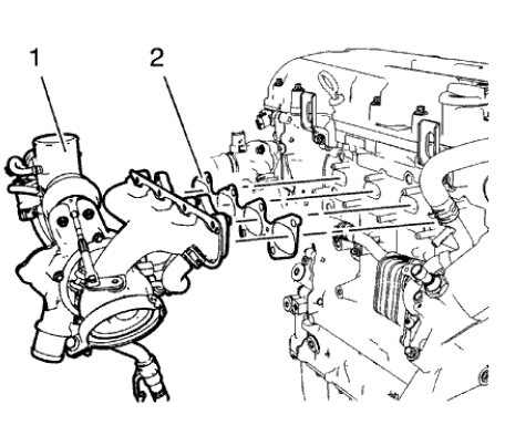 Fig. 266: Turbocharger Assembly And Turbocharger Gasket