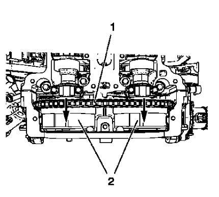 Fig. 67: Timing Chain And Camshaft Sprockets