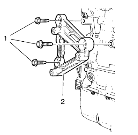 Fig. 271: Power Steering Pump Bracket/Air Conditioning Compressor Bracket And Bolts