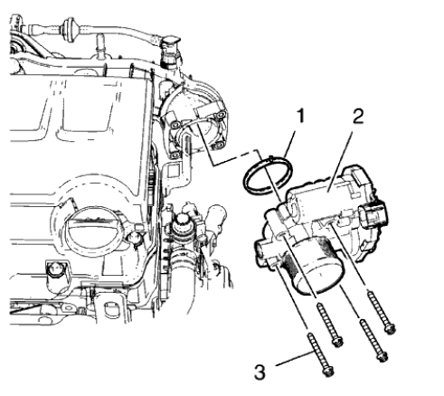 Fig. 276: Throttle Body And Bolts