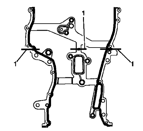 Fig. 83: engine front cover gasket