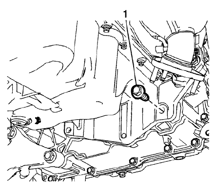 Fig. 97: Oil Pan To Automatic Transmission Bolts