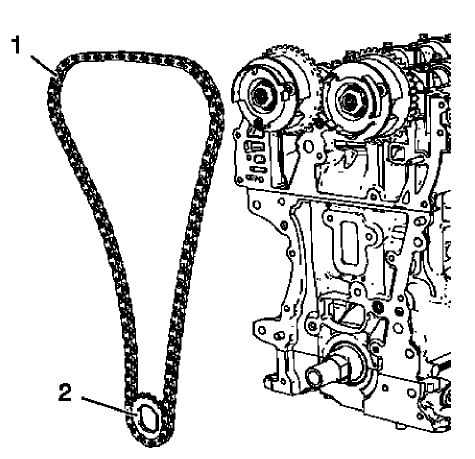 Fig. 298: Timing Chain And Crankshaft Sprocket