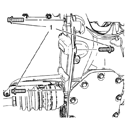 Fig. 103: Transmission-To-Oil Pan Bolts