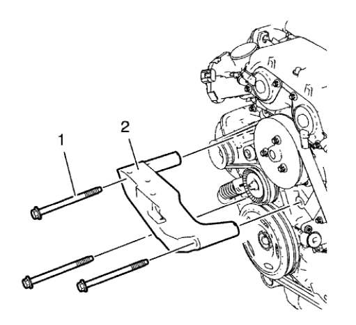 Fig. 238: Engine Mount Bracket And Bolts