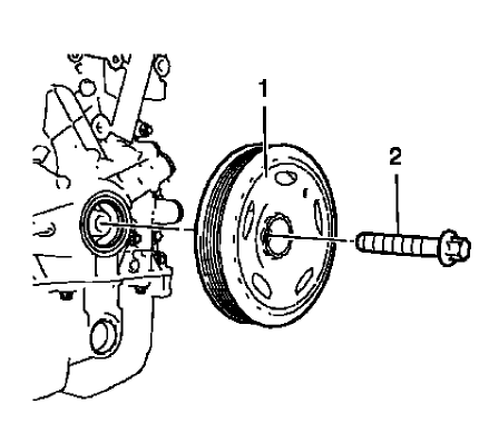Fig. 110: Crankshaft Balancer And Bolt