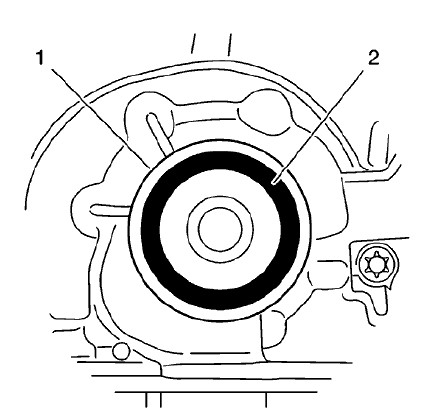 Fig. 117: Engine Front Cover And Crankshaft Front Oil Seal