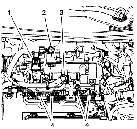 Fig. 33: PCV Hose And Wiring Harness Plugs