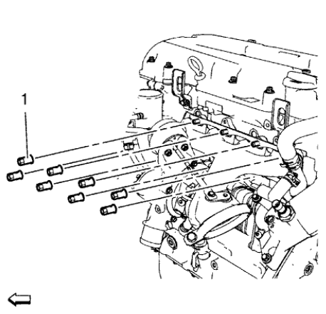Fig. 456: Turbocharger Nuts