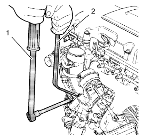 Fig. 459: Holding Wrench And Ratchet Wrench