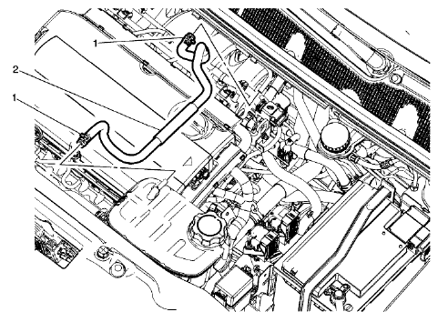 Fig. 67: Engine Coolant Air Bleed Hose (2HO)