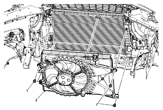 Fig. 80: Engine Coolant Fan Shroud (LUJ, LUV)