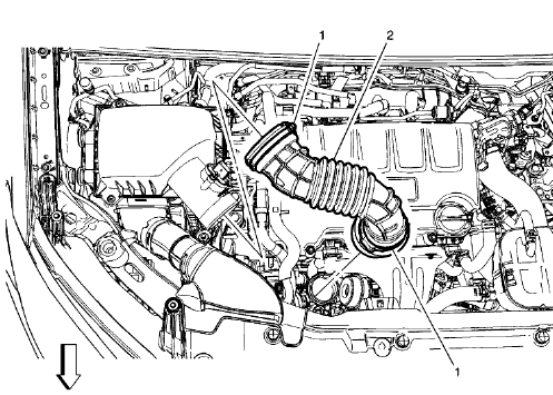 Fig. 105: Air Cleaner Outlet Duct
