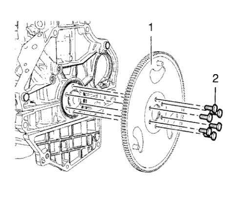 Fig. 481: Automatic Transmission Flex Plate And Bolts