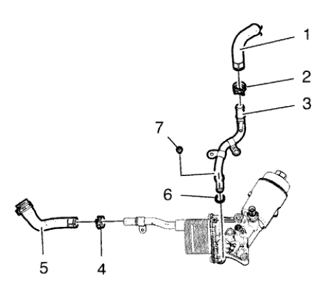 Fig. 383: Locating Engine Oil Cooler Components