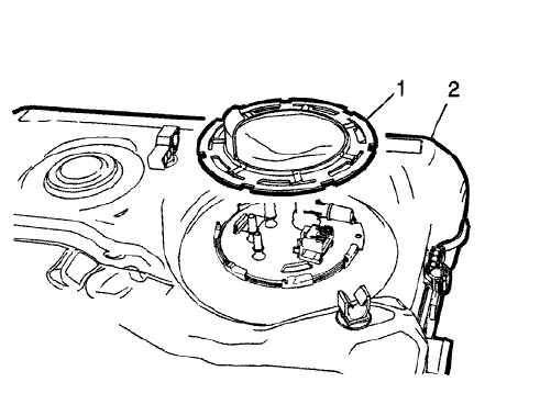 Fig. 40: Fuel Sender Lock Ring