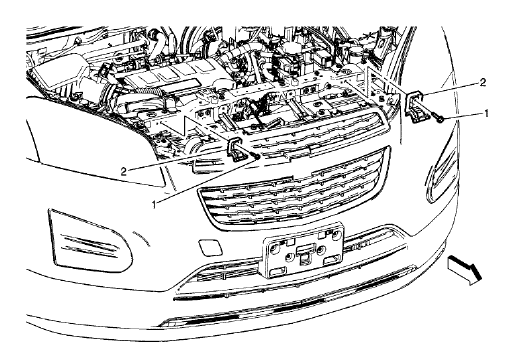 Fig. 18: Radiator Upper Bracket