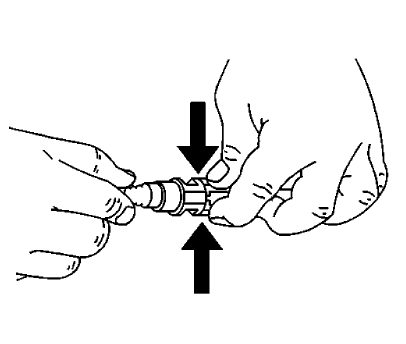 Fig. 54: View Of Quick Connect Fitting Release Tabs (Plastic Collar)