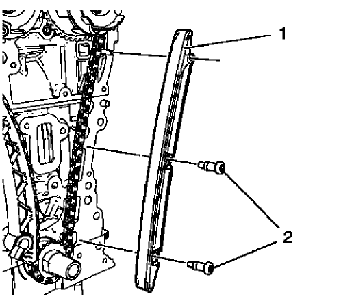 Fig. 414: Timing Chain Guide Right Side