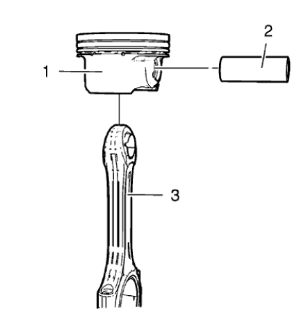 Fig. 345: Connecting Rod, Piston And Piston Pin