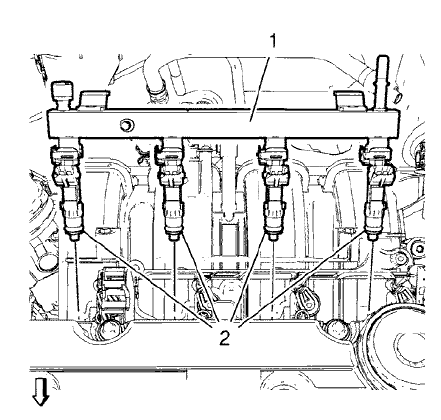 Fig. 71: Fuel Injection Fuel Rail Assembly