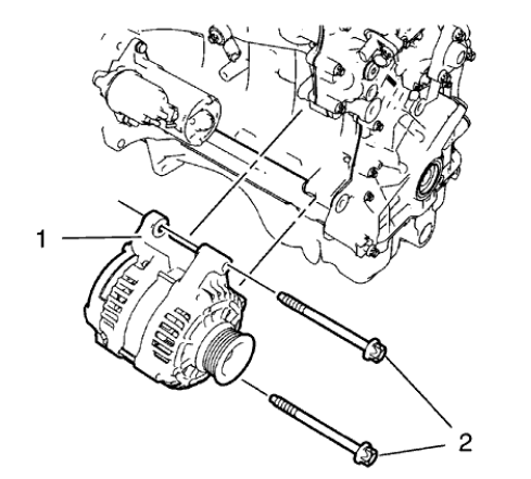Fig. 436: Generator And Bolts