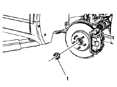 Fig. 26: Wheel Drive Shaft Nut