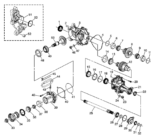 Fig. 1: Transfer Case Components