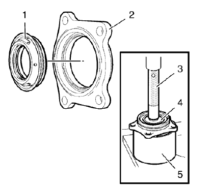 Fig. 69: Front Wheel Drive Shaft Oil Seal, Front Differential Carrier Flange And Remover/Installer