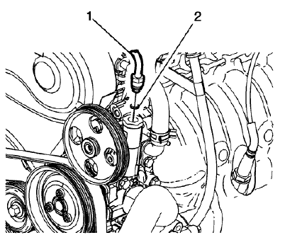 Fig. 41: Power Steering Gear Inlet Hose And Seal