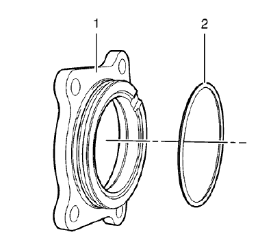 Fig. 71: Front Differential Carrier Flange And Seal