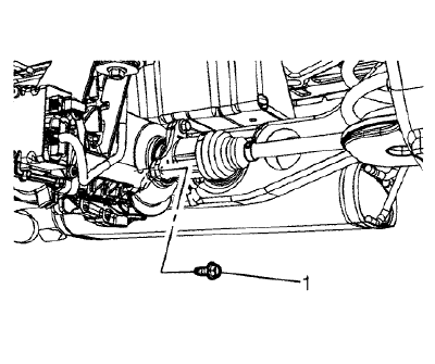 Fig. 37: Wheel Drive Shaft Bolts