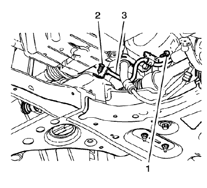 Fig. 50: Power Steering Gear Outlet Hose Bracket