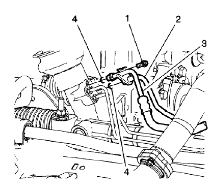 Fig. 51: Power Steering Gear Inlet And Outlet Hoses
