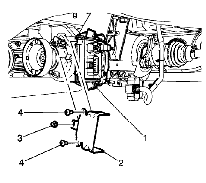 Fig. 10: Differential Clutch Control Module Shield