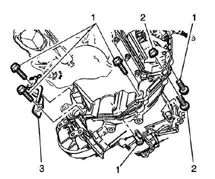 Fig. 86: Lower Transmission Bolts