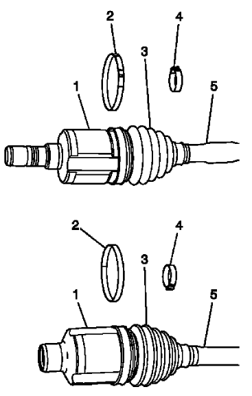 Fig. 42: View Of Wheel Drive Shaft Components